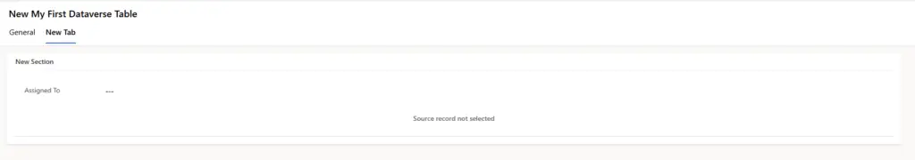 No Record Selected