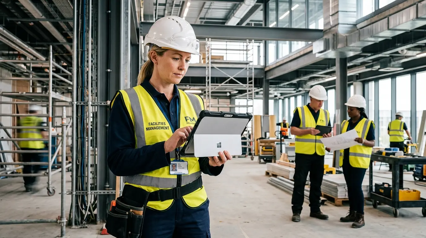power platform services used by FM and construction teams on-site