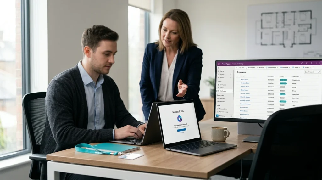 Employee onboarding app built on Power Platform for a UK facilities management business