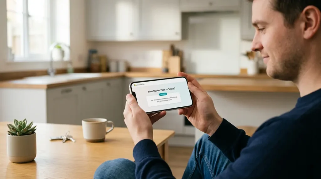 Recruitment Documents mobile app built on Power Apps for a UK facilities management business